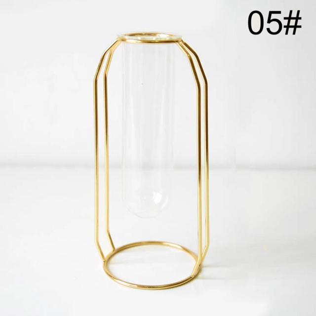 Nordic Simple Golden Glass Vase