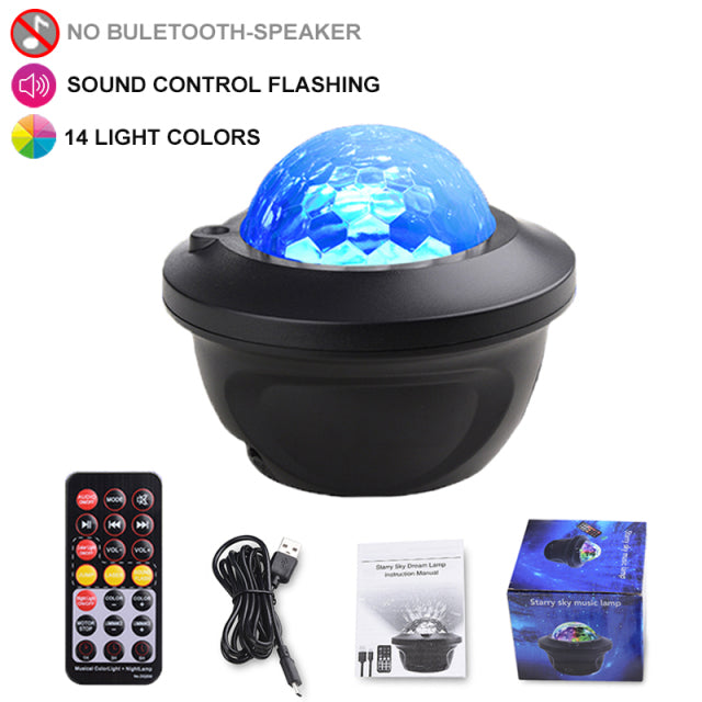 LED Star Galaxy Projector Starry Sky Night Light Built-in Bluetooth-Speaker