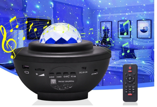 LED Star Galaxy Projector Starry Sky Night Light Built-in Bluetooth-Speaker