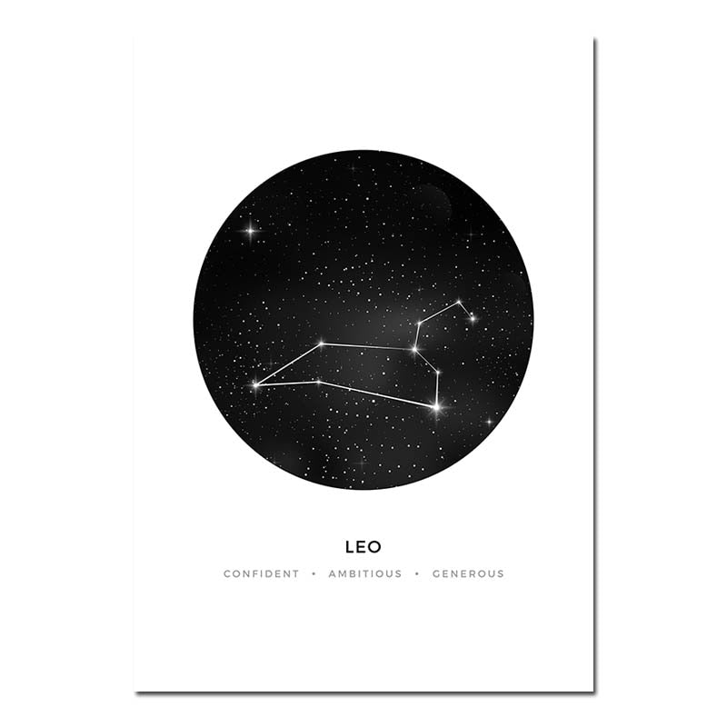 Constellation Nursery Wall Art Canvas Poster Prints